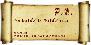 Porkoláb Melánia névjegykártya